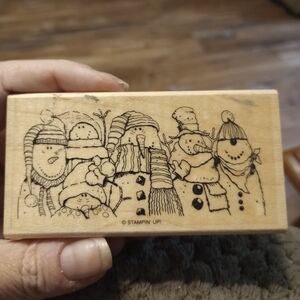 Lot of 2 Holiday Lineup Rubber Stamp